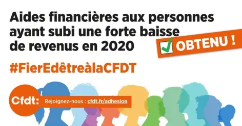 Aides financières aux personnes ayant subi une forte baisse de revenus en 2020 #FierEdêtreàlaCFDT