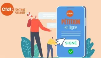 visuel de la pétition pour défendre les agentes et agents des fonctions publiques