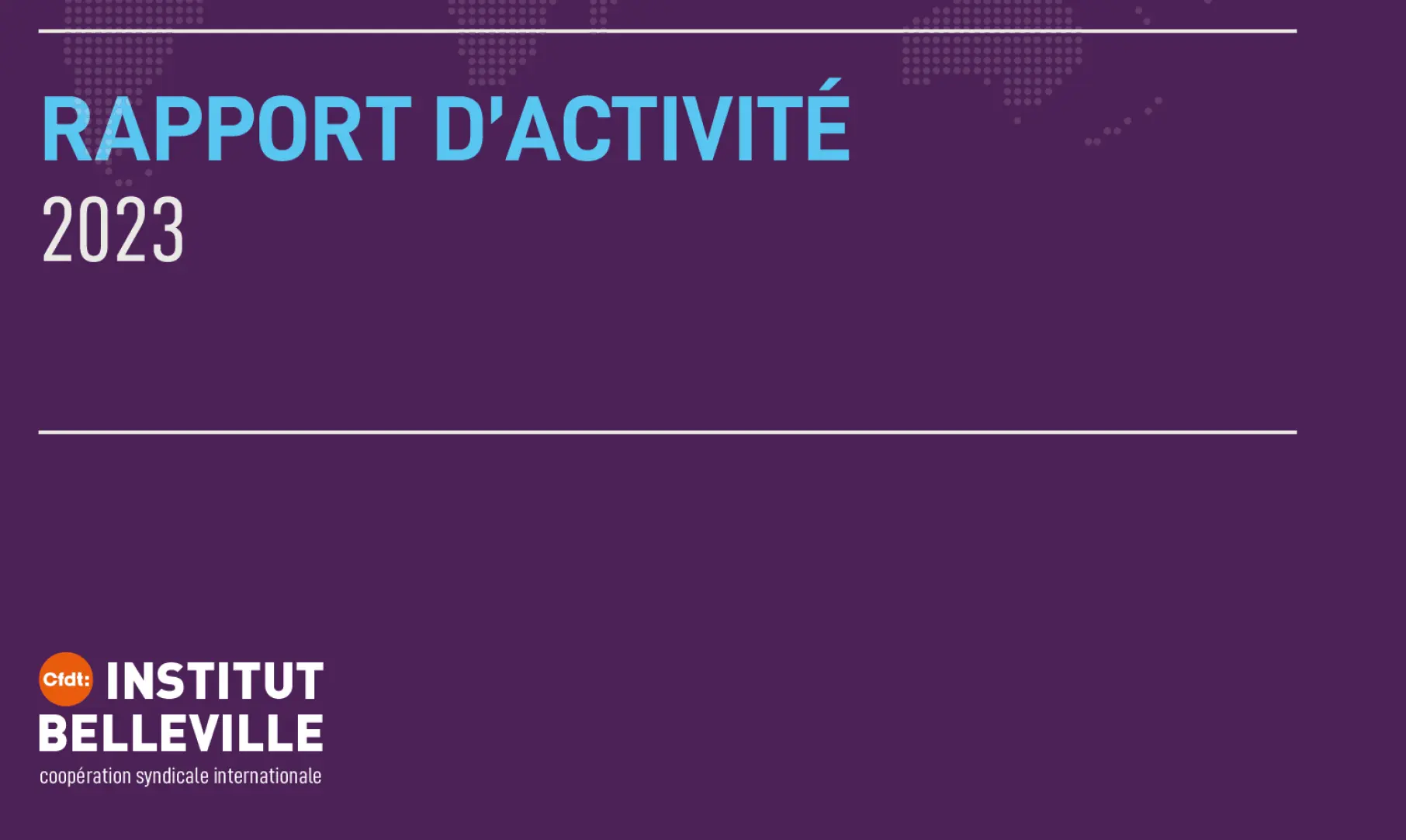 Rapport d'activité 2023 de l'Institut Belleville