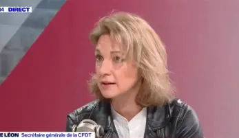 Marylise Léon sur le plateau de RMC et BFM TV le 19 mars 2025