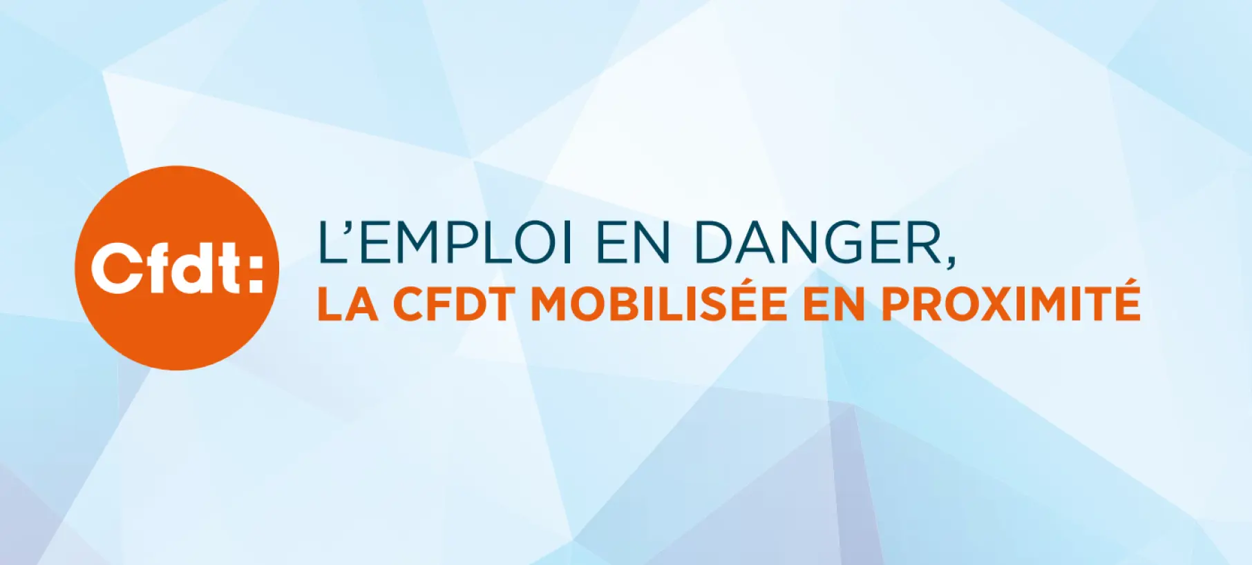 logo cfdt et titre de l'evenement emploi