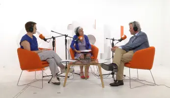 Podcast Travail et Vous  - épisode 5 dialogue professionnel, avec de gauche à droite : Isabelle Mercier, Emmanuelle Pirat, Laurent Cappelletti