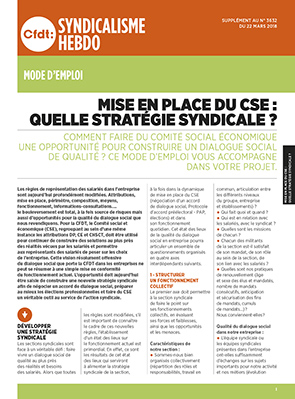 Cfdt Mise En Place Du Cse Quelle Strategie Syndicale