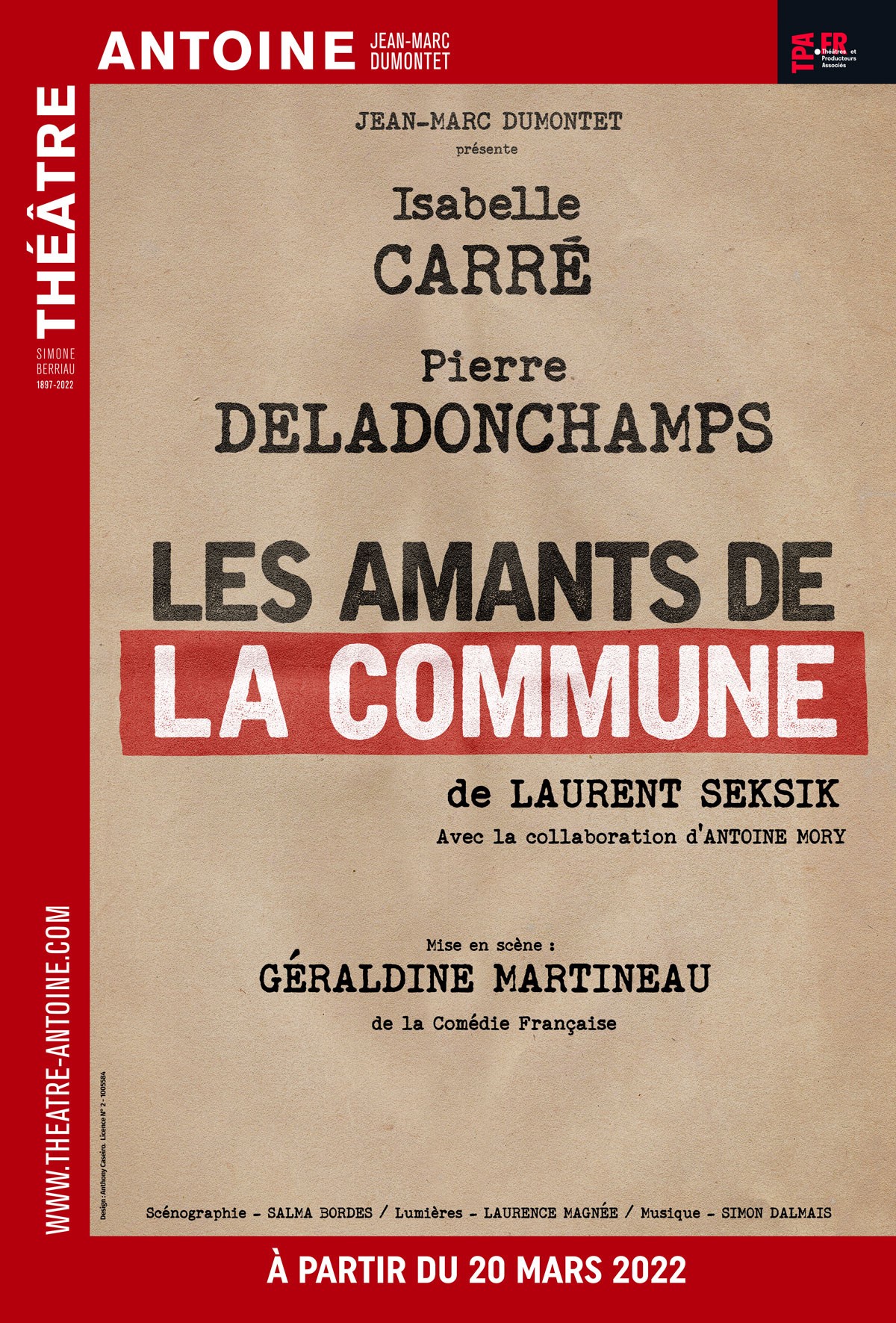 Affiche les amants de la commune