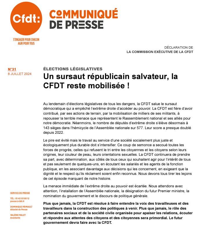 un sursaut républicain salvateur